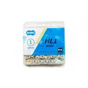 Фото Цепь вело КМС-HL1W Half Link Silver 100 зв. 1 ск.